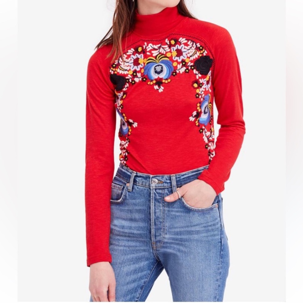 Free People Disco Rose Top S/P